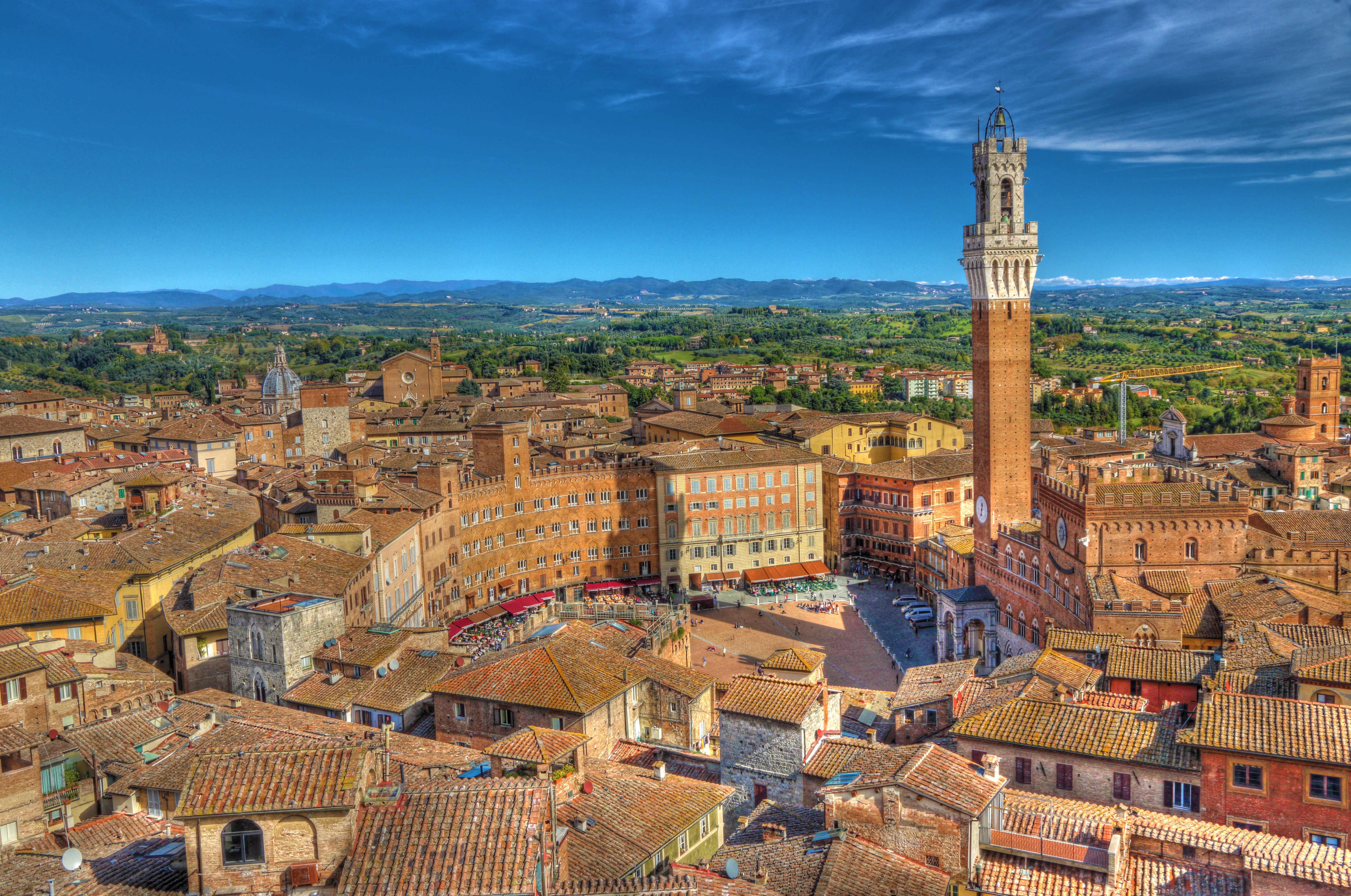 The main square of Siena in Tuscany, Italy