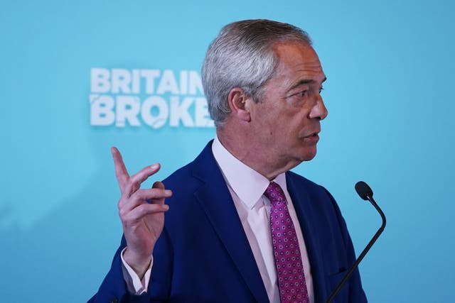 <p>Reform UK leader Nigel Farage speaking at a press conference in Dover on Thursday</p>